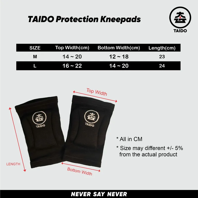 Kneepads 2.0 (Pair) - Size Chart